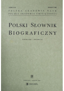 Polski Słownik Biograficzny zeszyt 208