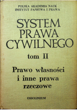 System prawa cywilnego tom II