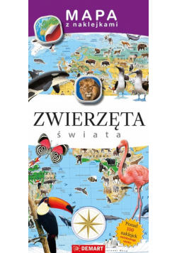 Zwierzęta świata. Mapy z naklejkami