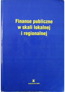 Finanse publiczne w skali lokalnej i regionalnej