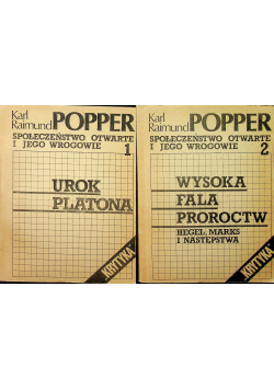 POPER Społeczeństwo otwarte i jego wrogowie część 1 i 2 II obieg