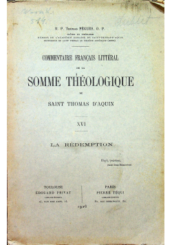 Commentaire francais litteral de la Somme theologique 1926 r