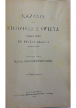Kazania roczne odświętne 1884 r