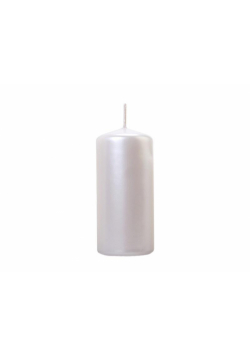 Świeca klubowa metalizowana perłowa 12x6cm 6szt