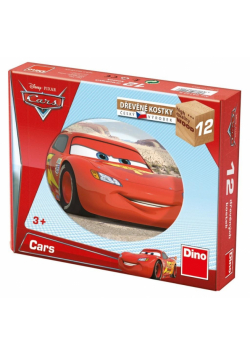 Klocki drewniane obrazkowe Auta Cars 12el