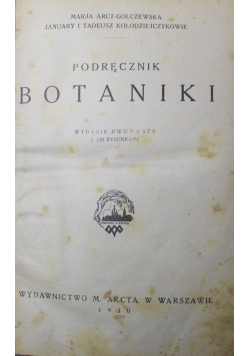 Podręcznik Botaniki 1930 r.