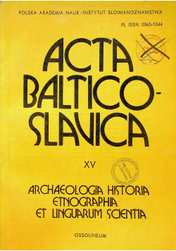 Acta baltico slavica XV