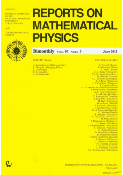 Reports on Mathematical Physics 67/3