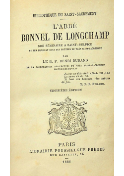Labbe Bonnel de Longchamp 1886 r