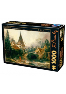 Puzzle 1000 Francois Boucher,Krajobraz z wioską