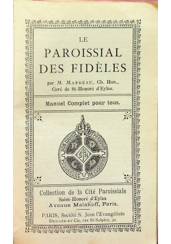 Le Paroissial des Fideles 1905 r.