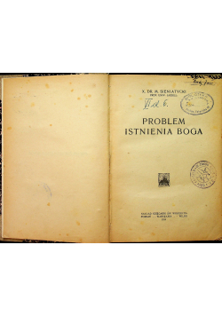 Problem istnienia Boga 1923 r.