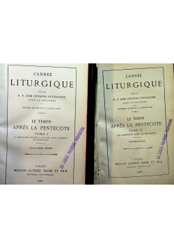 L Annee liturgique tom I i II 1926 r