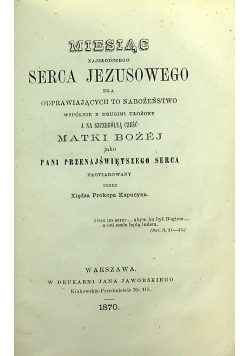 Miesiąc Serca Jezusowego 1870 r