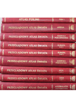 Przeglądowy atlas świata 8 tomów plus atlas Polski