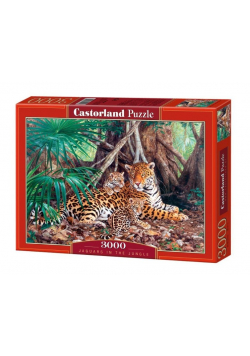 Puzzle 3000 Jaguary w dżungli