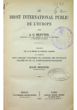 Le droit international public de leurope 1857 r.