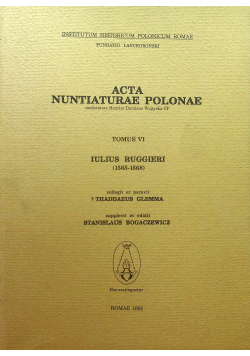 Acta Nuntiaturae Polonae Tomus VI