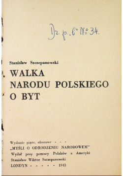 Walka narodu polskiego o byt 1943 r.