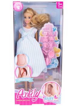 Lalka w ciąży 30 cm z akcesoriami