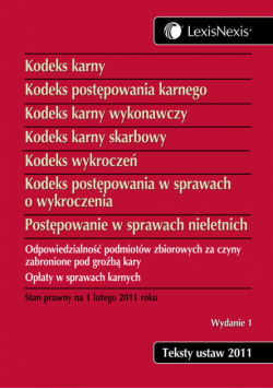 Kodeks karny. Kodeks postępowania karnego. Kodeks karny wykonawczy. Kodeks karny skarbowy. Kodeks wy