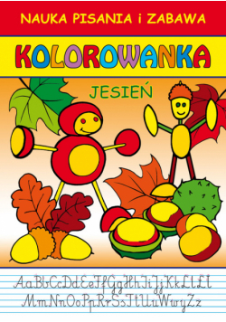 Jesień Nauka pisania i zabawa Kolorowanka
