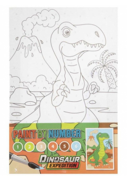 Malowanie po numerach Dino zielony