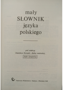 Mały słownik języka polskiego