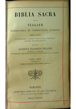 Biblia Sacra vulgate editionis 1887 r.
