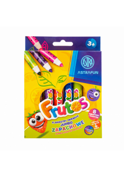 Flamastry okrągłe zapachowe Jumbo Astra Frutos 8 kolorów