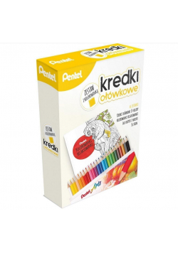 Zestaw kredki ołówkowe 24 kol + kolorowanka PENTEL