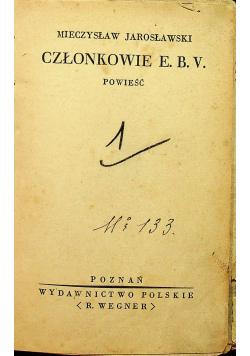 Członkowie E B V 1932r