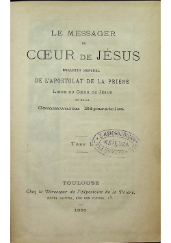 Le messager du Coeur de Jesus Tom L 1886 r.