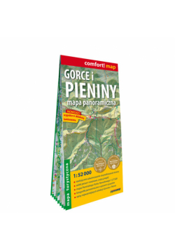 Gorce i Pieniny Mapa panoramiczna laminowana mapa turystyczna 1:52 000