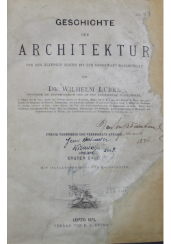 Architektur 2 Tomy 1875 r.