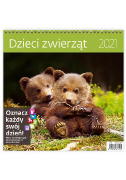 Kalendarz 2021 30x30 Dzieci zwierząt HELMA