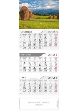 Kalendarz 2021 Trójdzielny Tatrzańska polana CRUX
