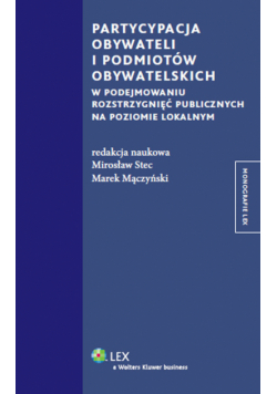 Partycypacja obywateli i podmiotów obywatelskich