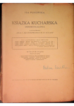Książka kucharska Udoskonalona 1927 r.