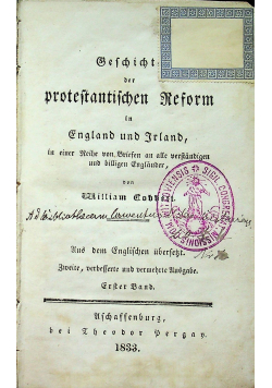 Geschichte der protetantischen Reform in England und Irland 1833r