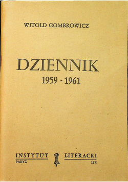 Dziennik  1959 1961 część od XI do XXI
