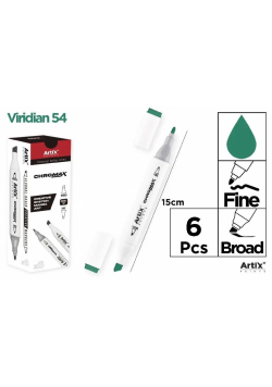 Marker Chromax z 2 końcówk. viridian 54 (6szt)