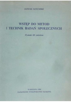 Wstęp do metod i technik badań społecznych