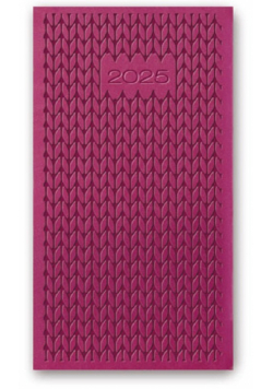 Kalendarz 2025 A6 tyg vivella relief AMARANT