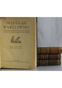 Przegląd warszawski Tom od I do IV 1924 r