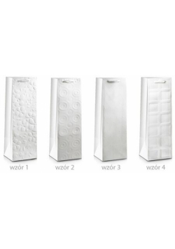 Torba prezentowa Lux biała 36x12x10cm MIX