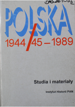 Polska 1944 45 1998 studia i materiały część 1