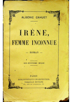 Irene Femme Inconnue 1930 r.