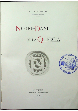 Notre Dame de la Quercia 1904 r.