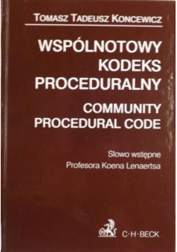 Wspólnotowy kodeks proceduralny Community Procedural Code Nowy